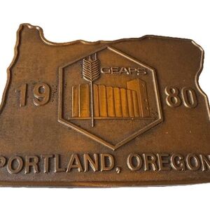 1980 Vintage GEAPS Portland Oregon Belt Buckle Limited Edition